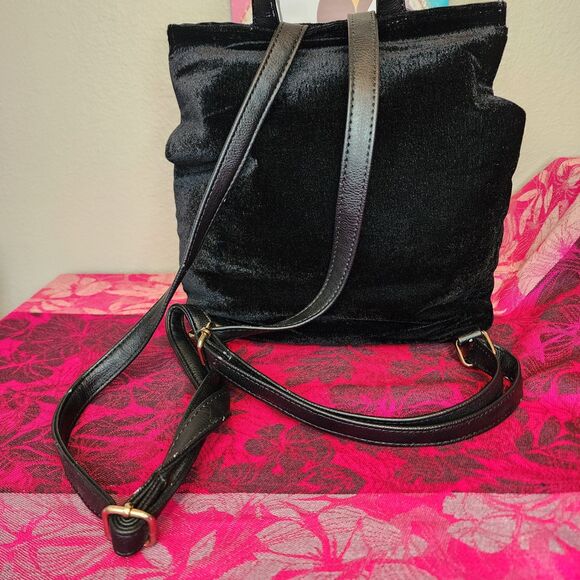 Midnight Lace Velvet Backpack. main image 8